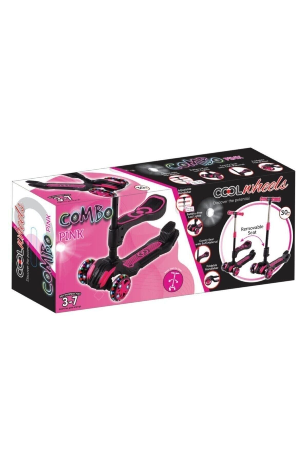 Mhm Collections Scooter Oturaklı Cool Wheels Led Tekerli Pembe