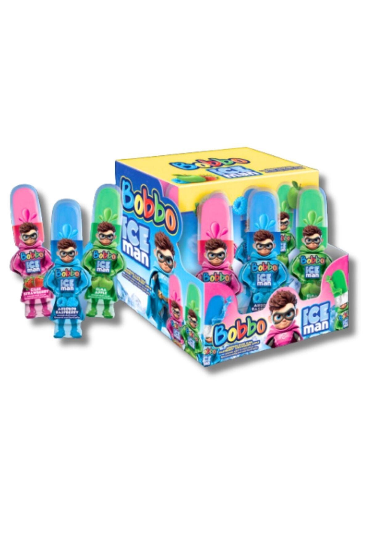 bobbo-Ice Man Toy - Strawberry, Raspberry and Apple Flavored 58Grx12Adt 1