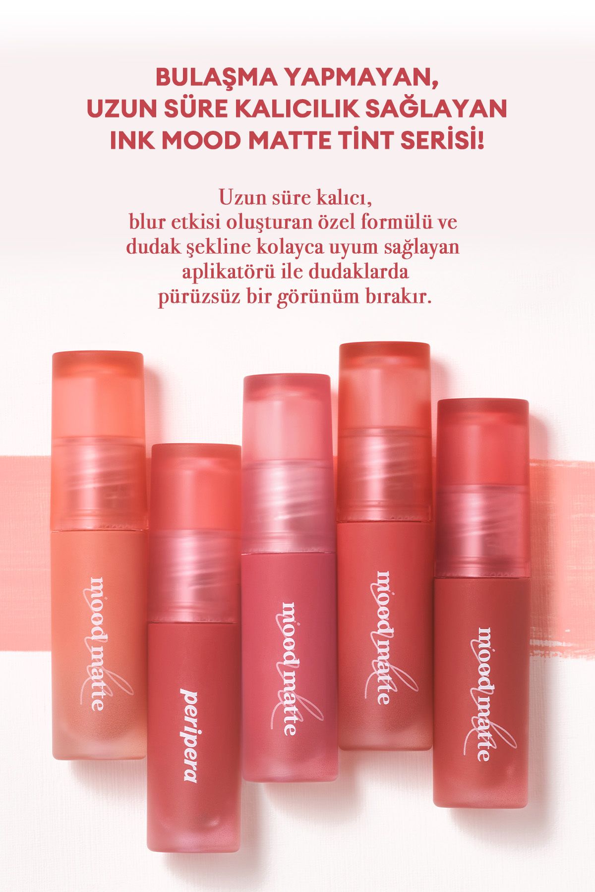 PERIPERA-لون حبر PERIPERA ذو ملمس غير لامع مع مظهر غير لامع ومتين وناعم (01 Peach Pure) 6