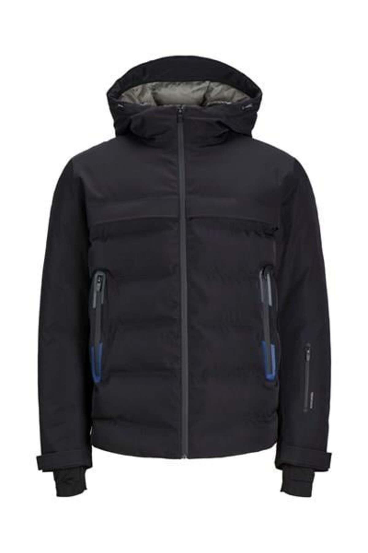 Jack & Jones Siyah Erkek Mont 12225287_jcotarwın Puffer