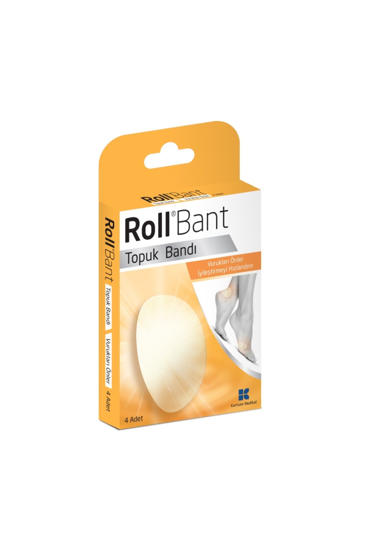 Roll Bant Topuk Bandı Ayak Vurukları Önler - 1 Kutu 4 Adet