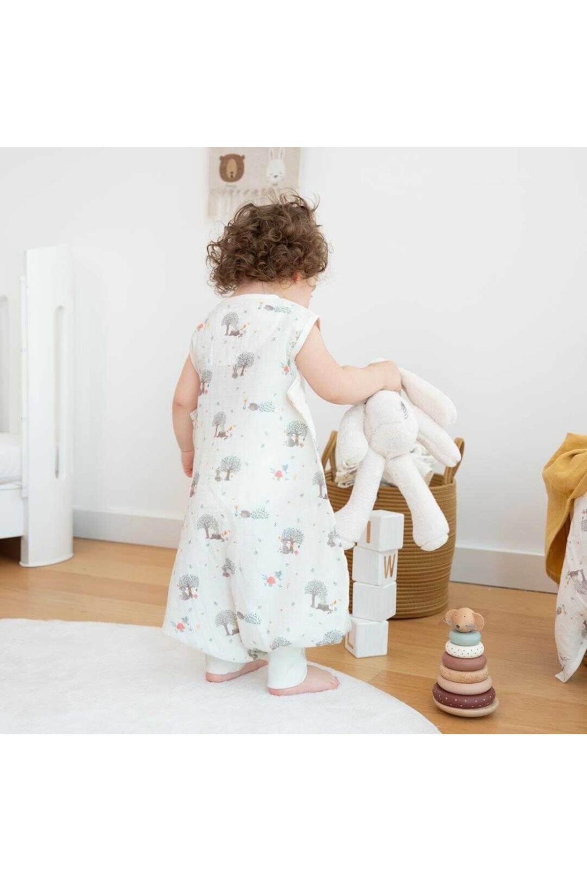 Owli Lovelayers 2 Kat Müslin Ayaklı Uyku Tulumu Forest fotoğrafı 5 (önizleme)