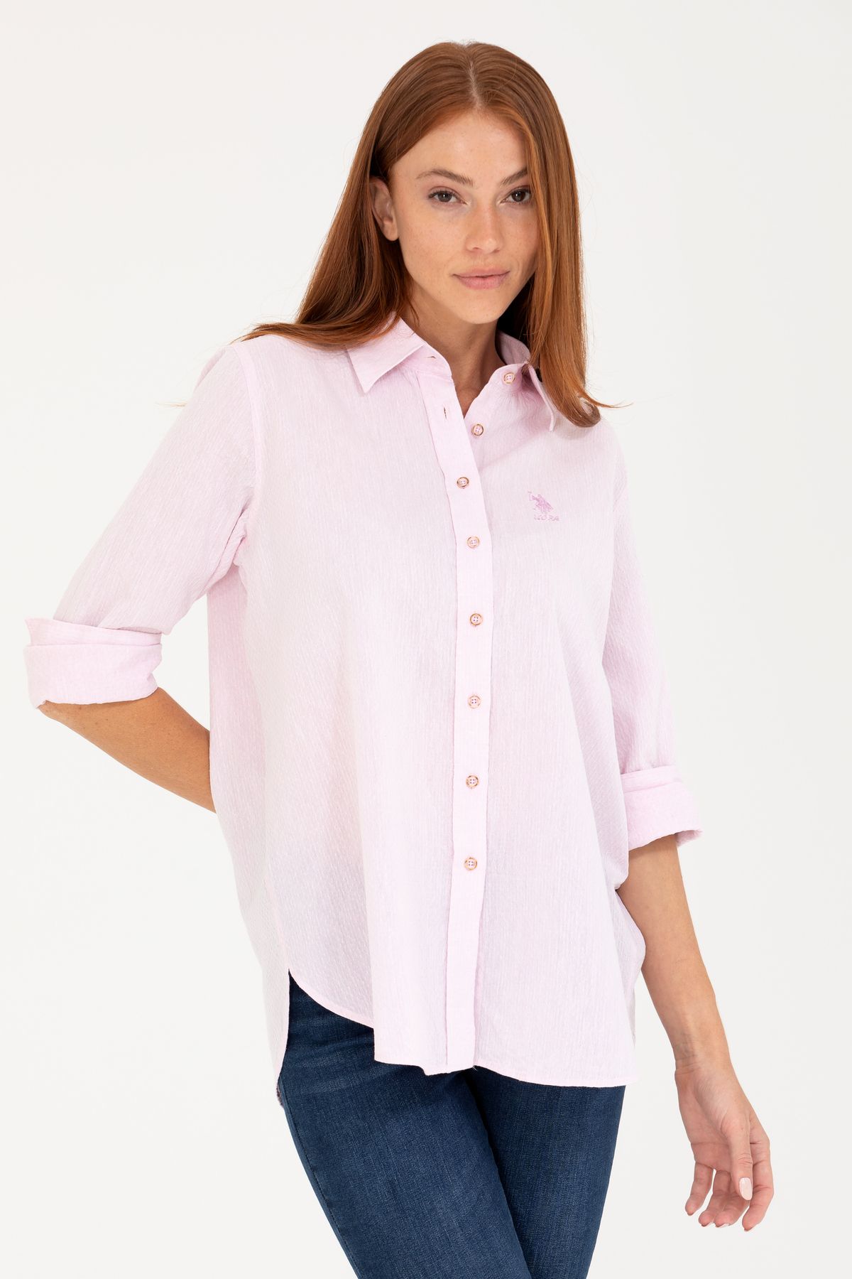 U.S. Polo Assn.-Women's Magnolia Linen Look Long Sleeve Shirt 1573469 3