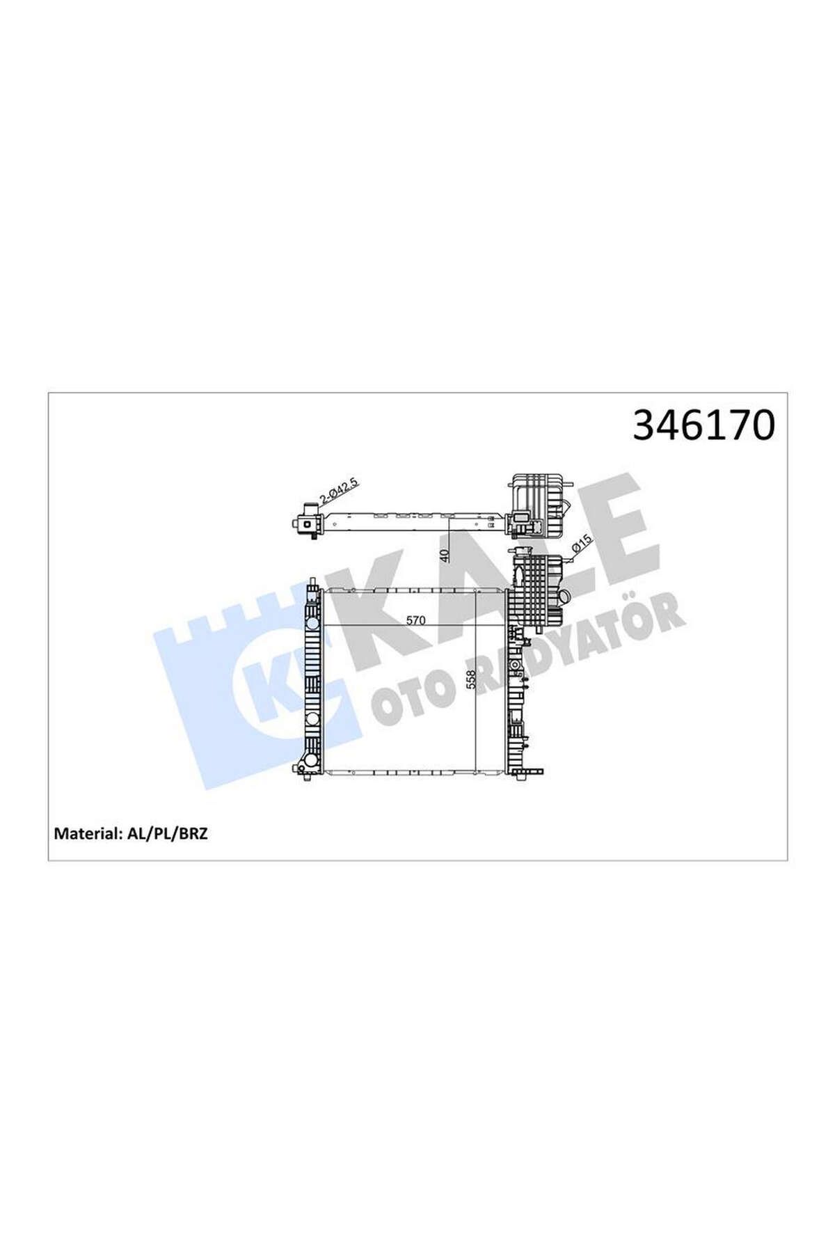 KALE MOTOR SU RADYATORU KLIMASIZ MERCEDES VITO W638 96 03 550134