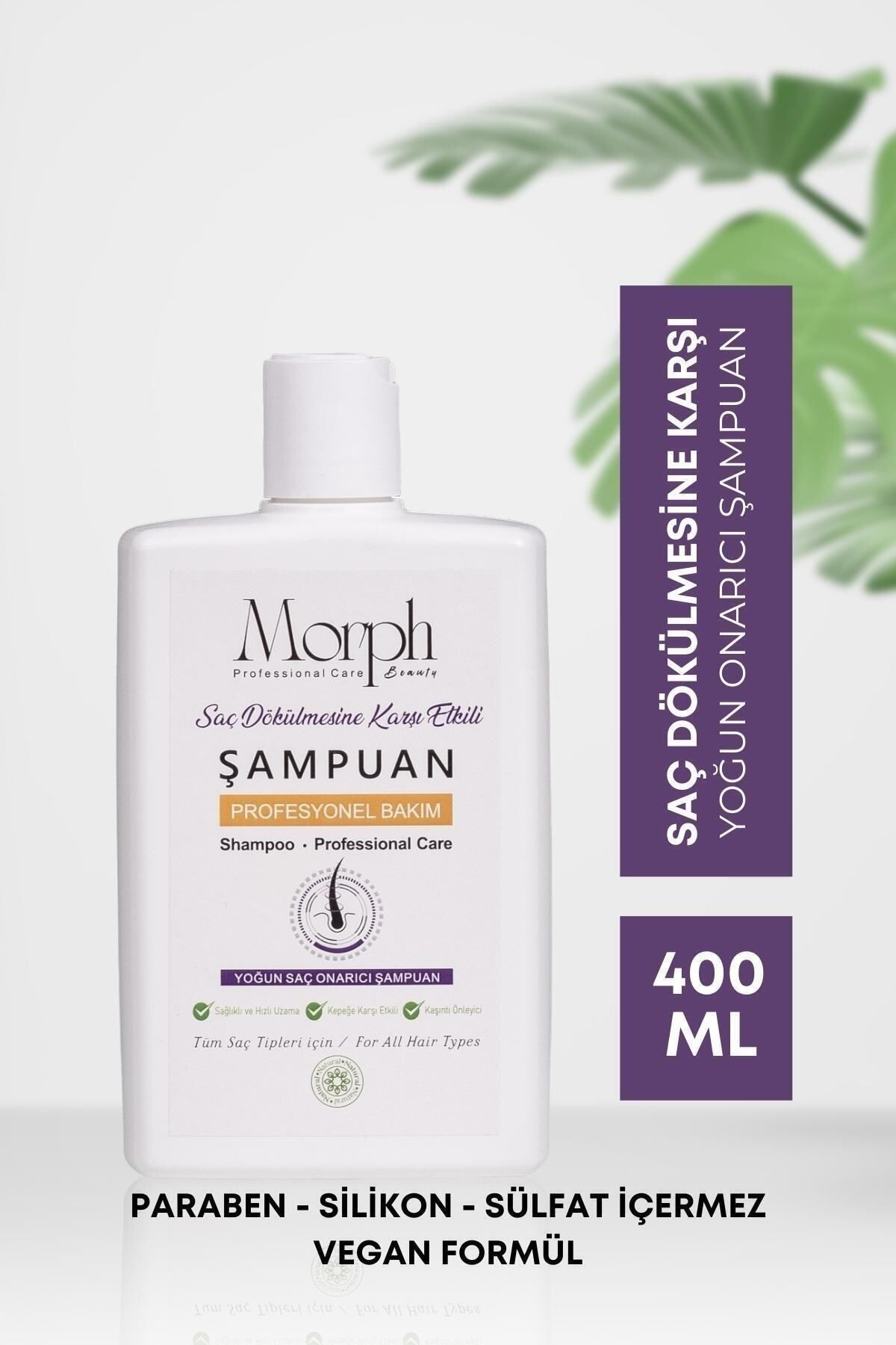 morphbeauty Bitkisel, Sülfatsız Tuzsuz Saç Dökülmesine Karşı Kepek Karşıtı Yoğun Onarıcı Şampuan 400 ml-2