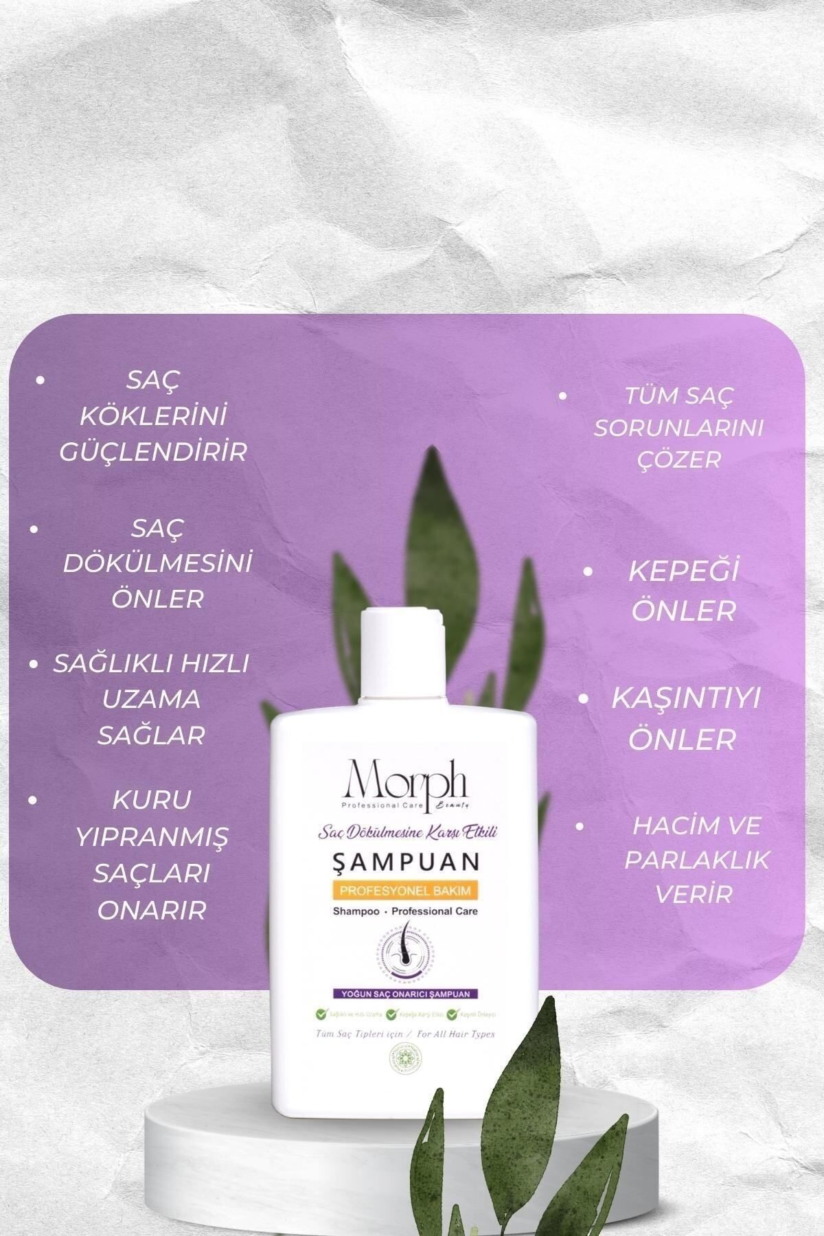 morphbeauty Bitkisel, Sülfatsız Tuzsuz Saç Dökülmesine Karşı Kepek Karşıtı Yoğun Onarıcı Şampuan 400 ml-5