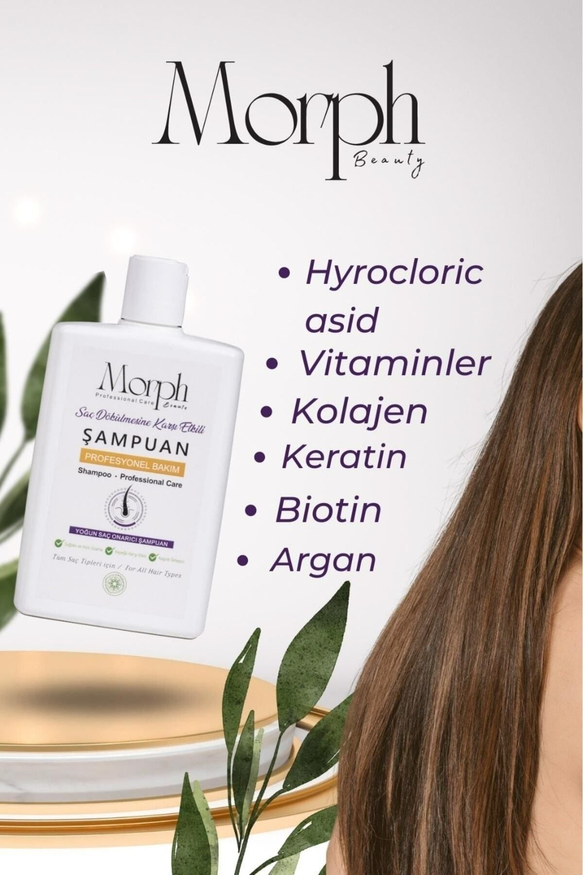 morphbeauty Bitkisel, Sülfatsız Tuzsuz Saç Dökülmesine Karşı Kepek Karşıtı Yoğun Onarıcı Şampuan 400 ml-4