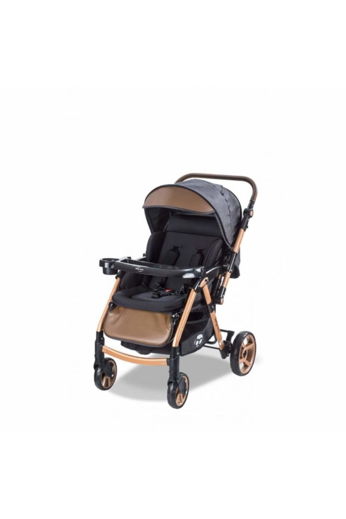 Baby Care 500 Combo Maxi Pro Çift Yönlü Puset Gold Siyah