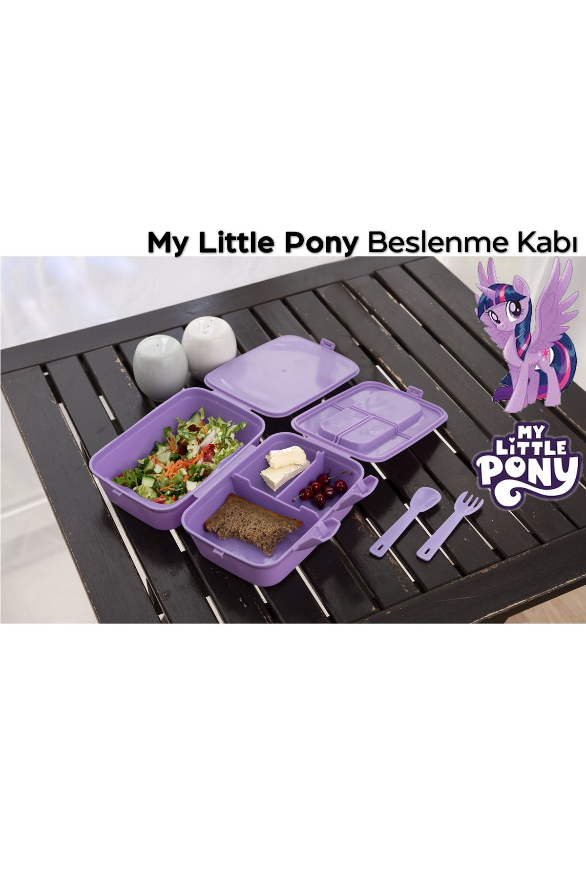 أرفال-صندوق غداء للأطفال مكون من 4 أقسام مرخص من My Little Pony - صندوق غداء لطلاب المدارس 2