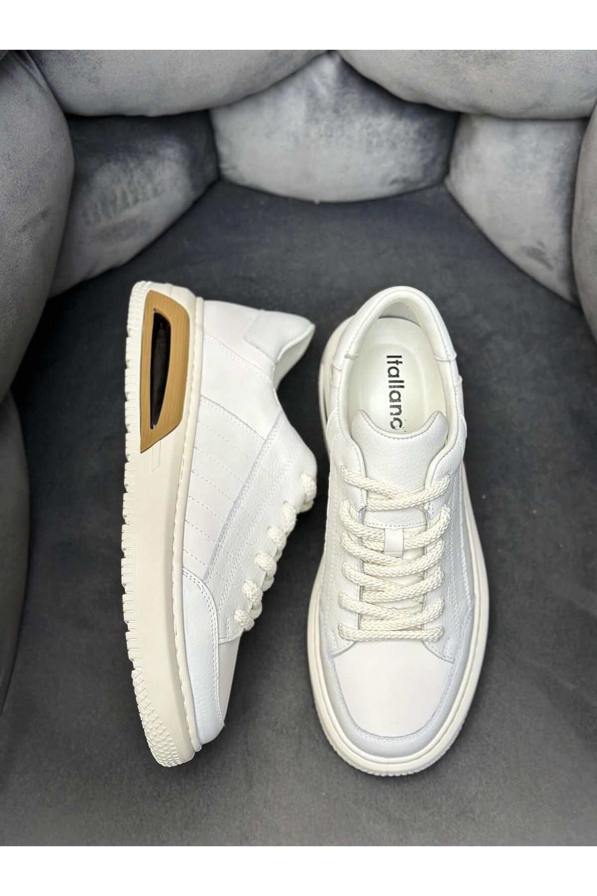 اسنیکر سفید مردانه 0495 اورجینال ByItallanoshoes