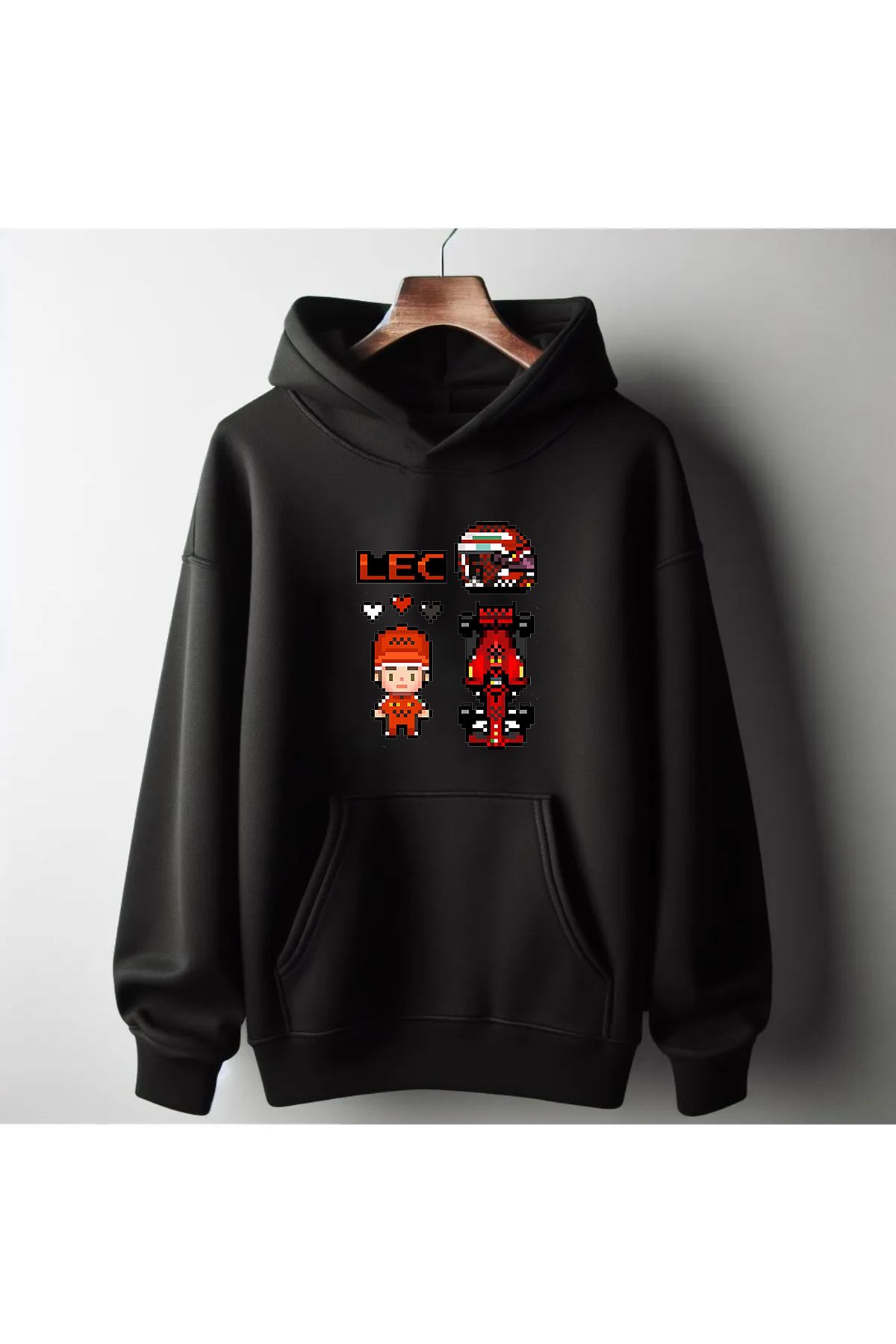 Pisa Art Charles Lecrec F1 Pixel Özel Tasarım Unisex Sweatshirt