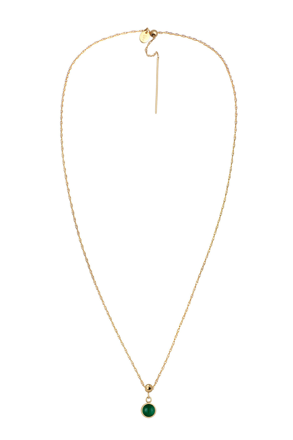 ELLI-Necklace Necklace with Stone Ladies Pendant Link Chain Garnet Cabochon Cut Red 925 Sterling Sil 2