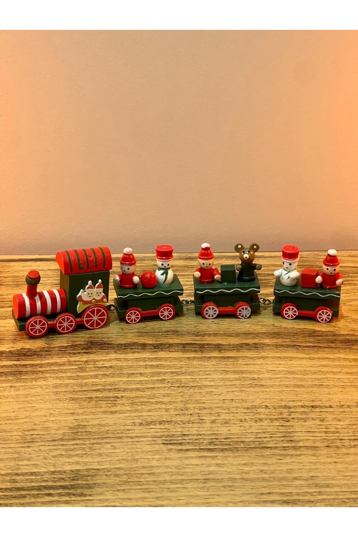 Cold Easy-Wooden Christmas Train Ornament Christmas Decoration Home Santa Claus Gift Toys Crafts Cookies 1