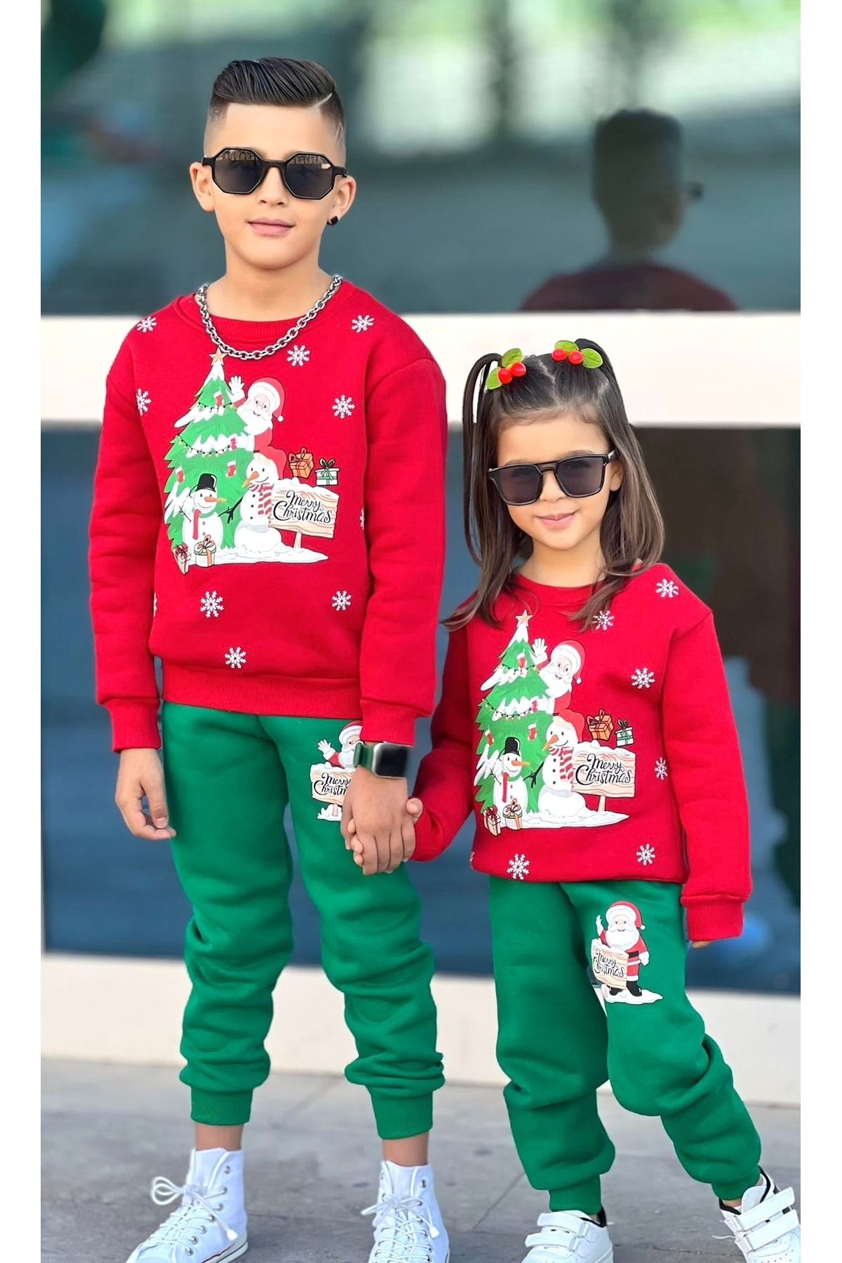 Calisa-Children's Christmas Themed Tracksuit Set 1