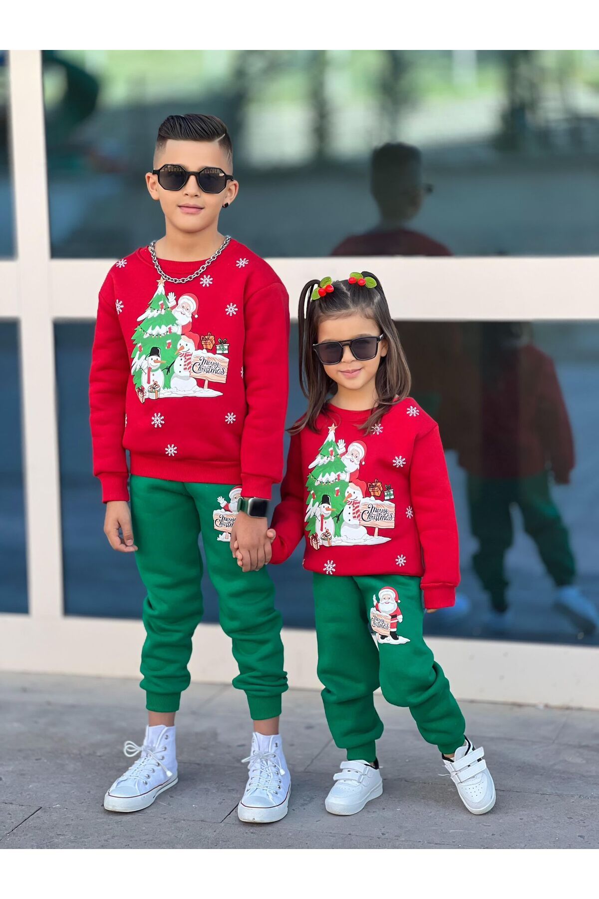 Calisa-Children's Christmas Themed Tracksuit Set 4