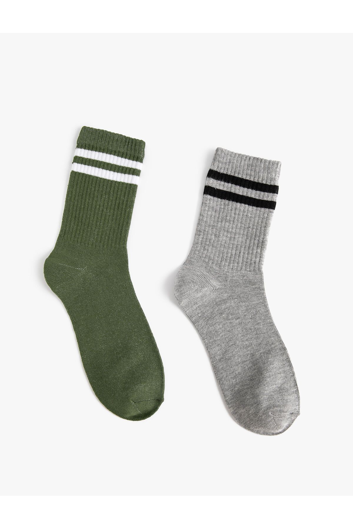 Koton-College Socks Set of 2 - Stripe Pattern and Color 2