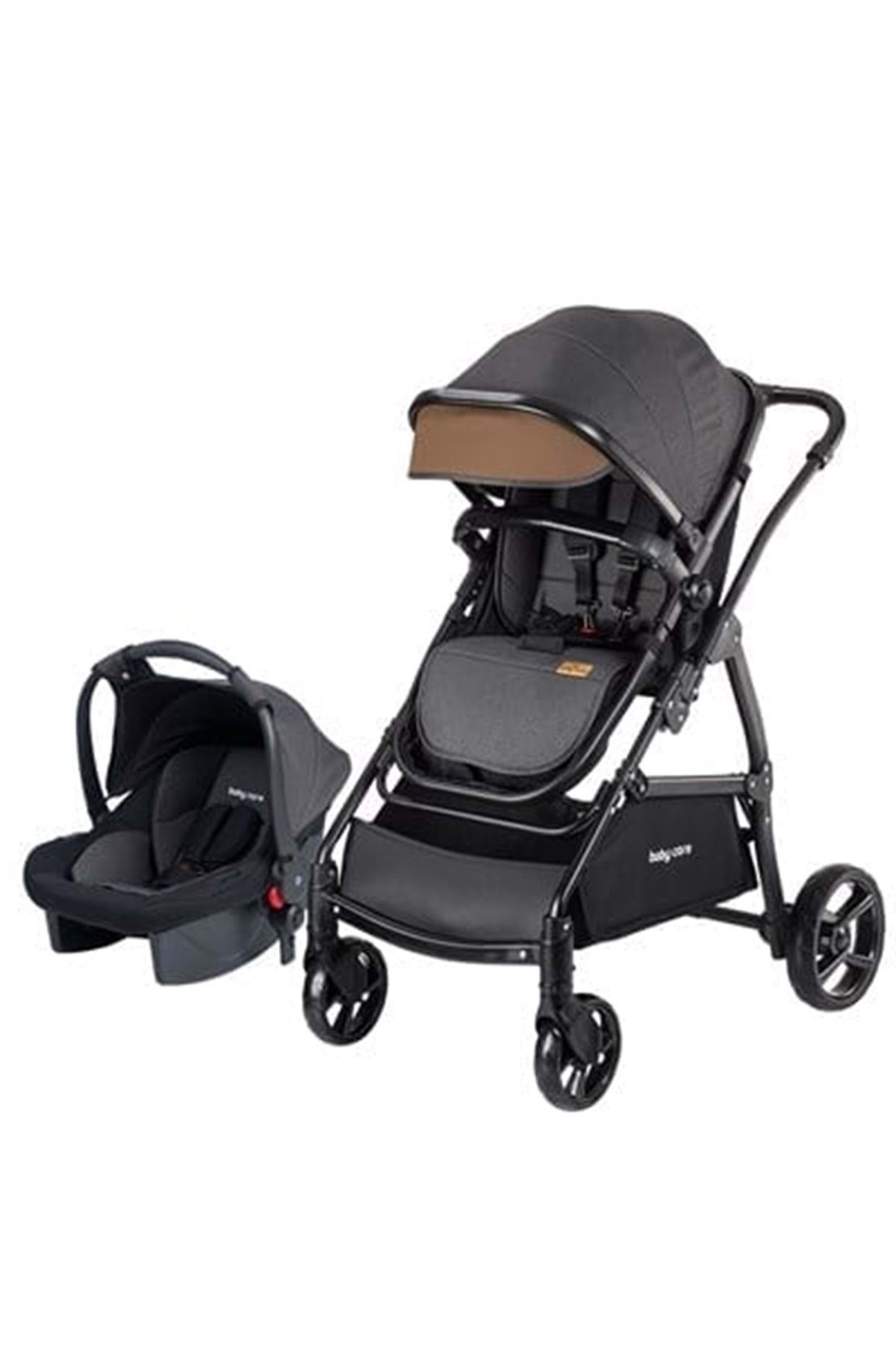 Baby Care BC-315 Safari Pro Travel Bebek Arabası & Puset Siyah (BC-315-S)