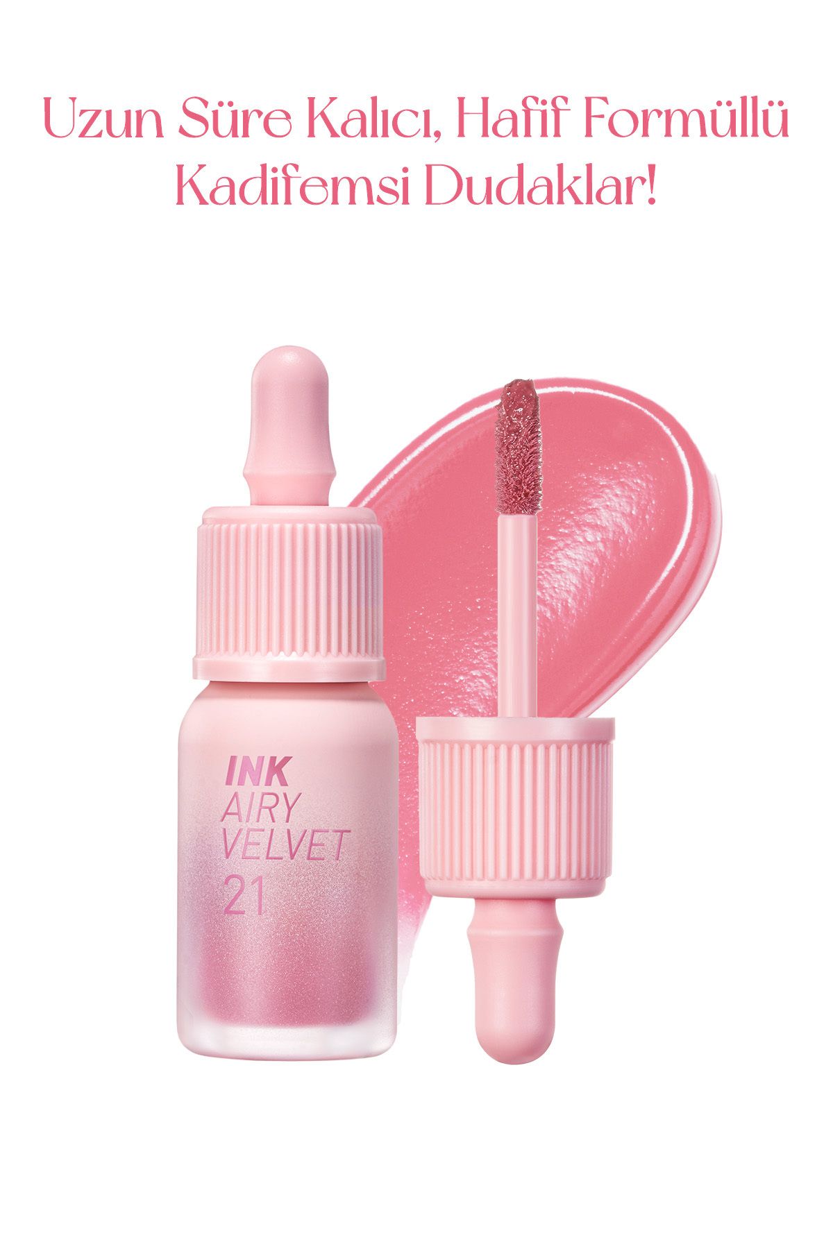 PERIPERA Uzun Süre Kalıcı ve Hafif Formüllü, Kadife Bitişli Tint PERIPERA Ink Airy Velvet (21 Fluffy Peach)-2