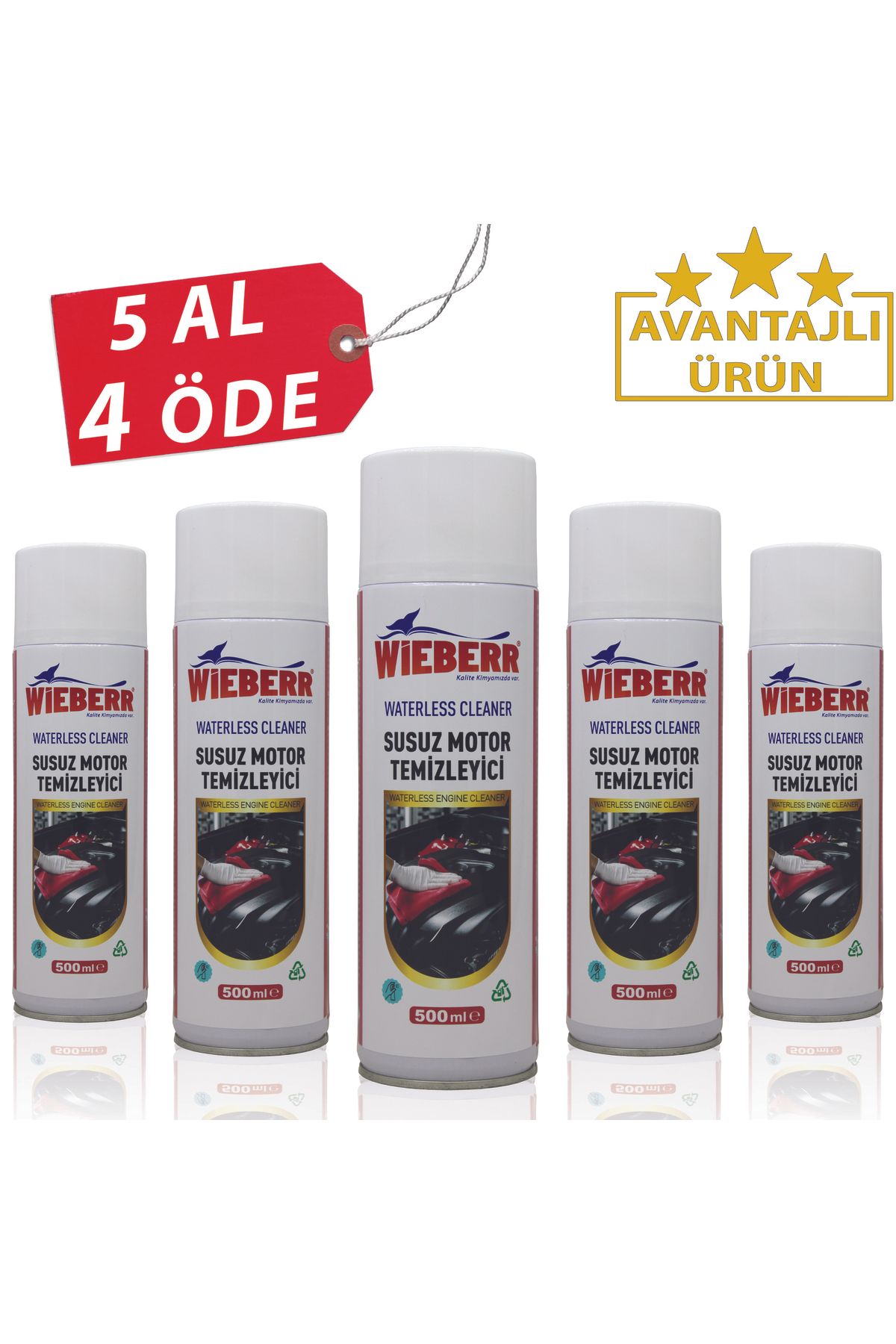 wieberr Susuz Motor Temizleyici 500 Ml 5 Al 4 Öde