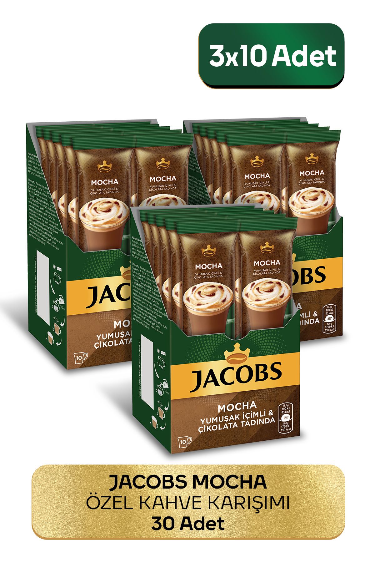 Jacobs Mocha 10'lu x 3 Adet