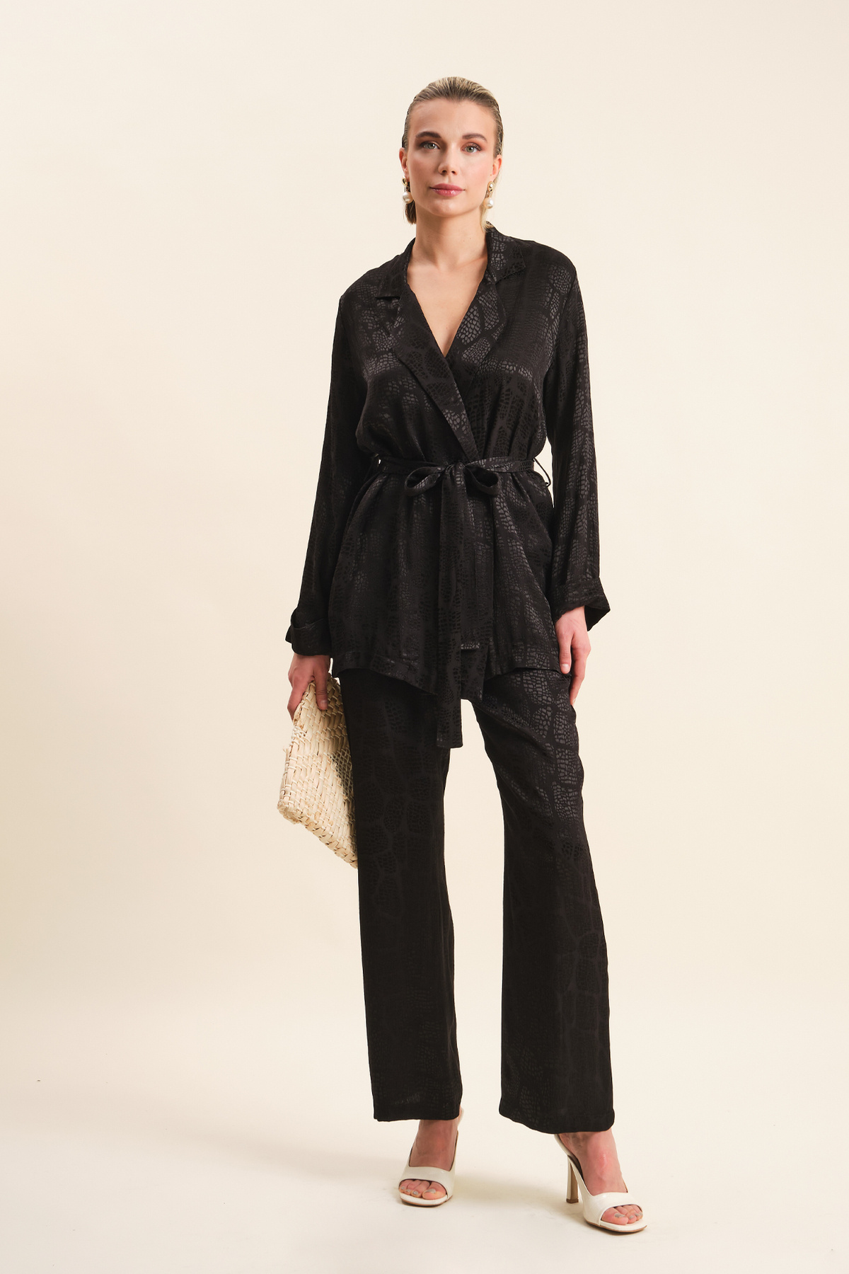 VERDA-Set dublu 100% viscoză (jachetă și pantaloni) 1