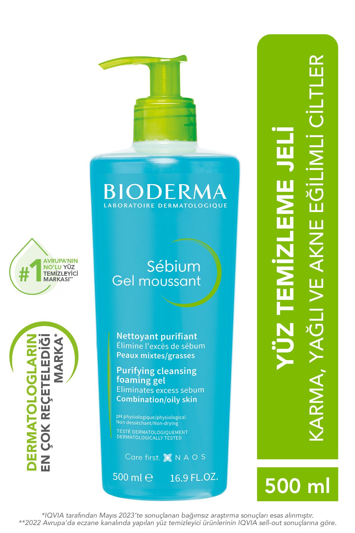 Bioderma Sebium Foaming Gel 500 ml