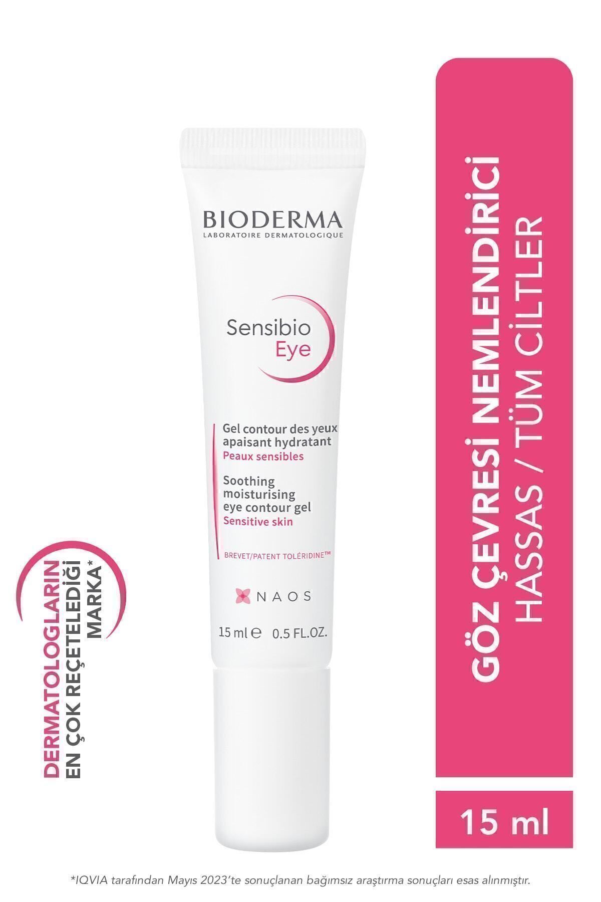 Bioderma Sensibio Eye Hassas Göz Çevresi için Hyalüronik Asit ve Kafein İçeren Nemlendirici Bakım Kremi 15 ml