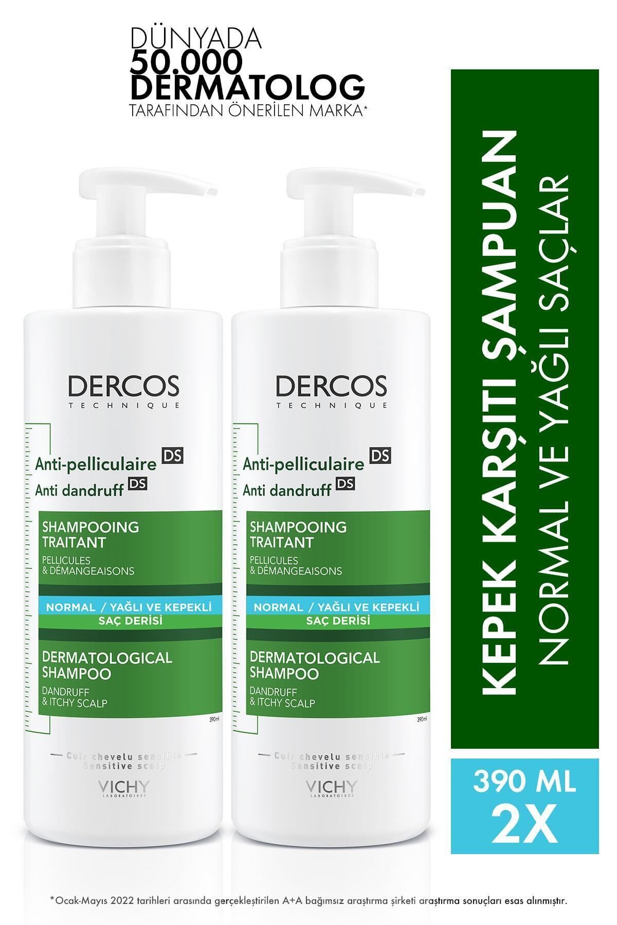 Vichy Dercos Anti-dandruff Kepek Karşıtı Şampuan Normal & Yağlı Saçlar 390 ml X 2 Adet