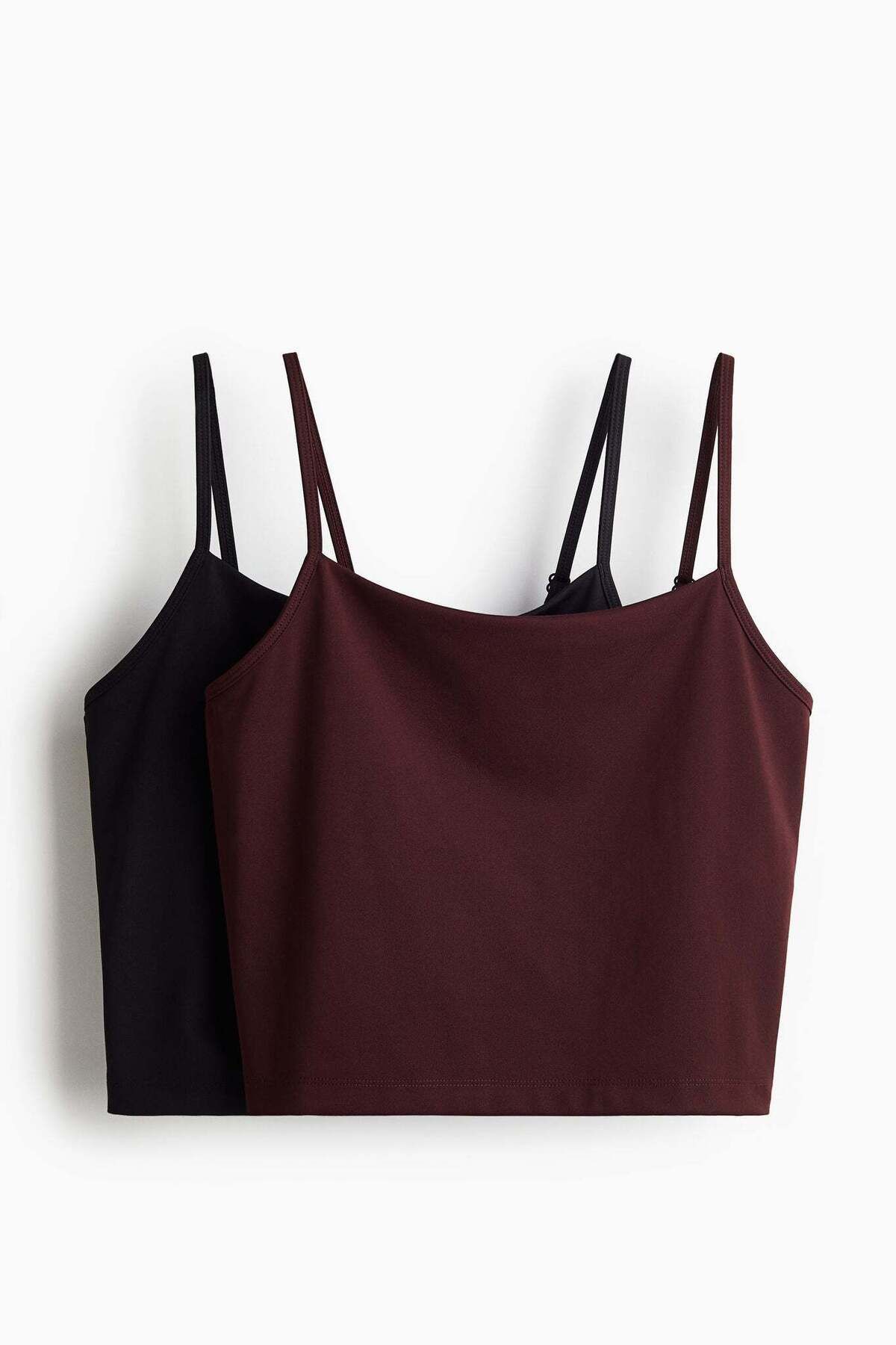 H&M-2-pack integral-bra sports tops 1