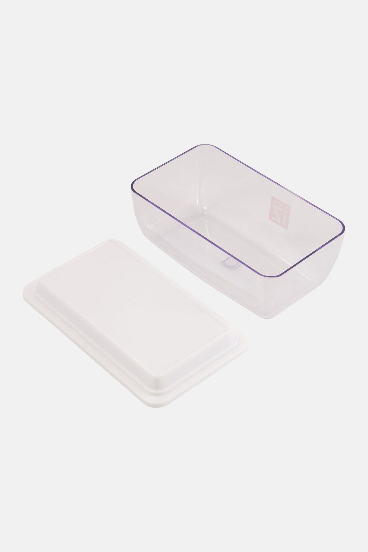 Zak! Designs-Countertop Airtight Butter Dish Tray With Lid, White 2