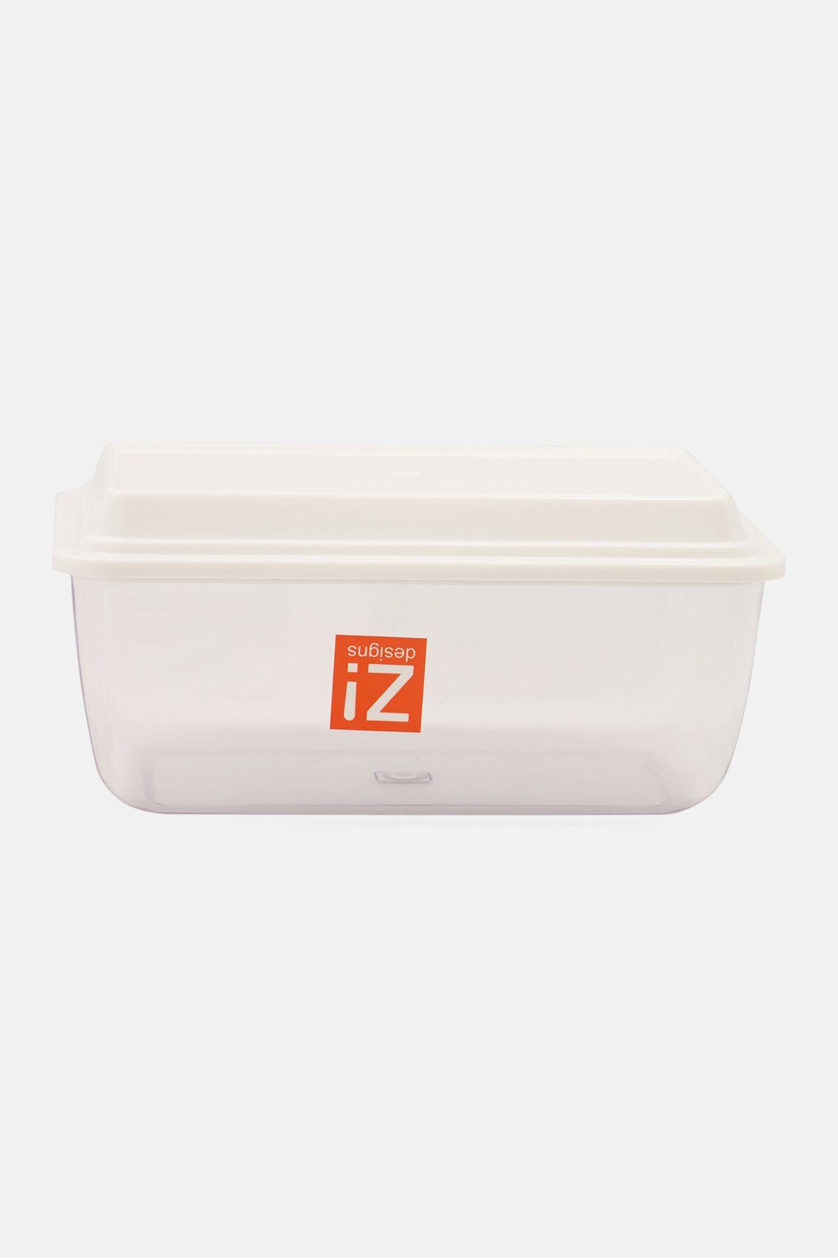 Zak! Designs-Countertop Airtight Butter Dish Tray With Lid, White 1
