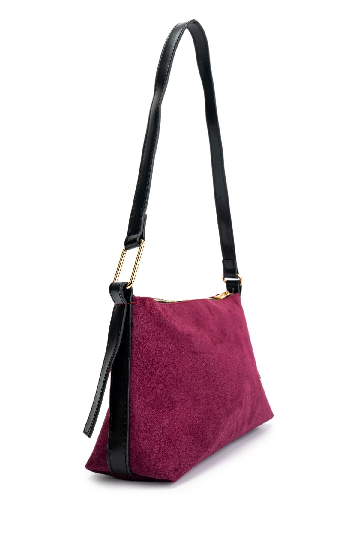 minebag-Burgundy Suede Women's Arm Bag - Julia 2