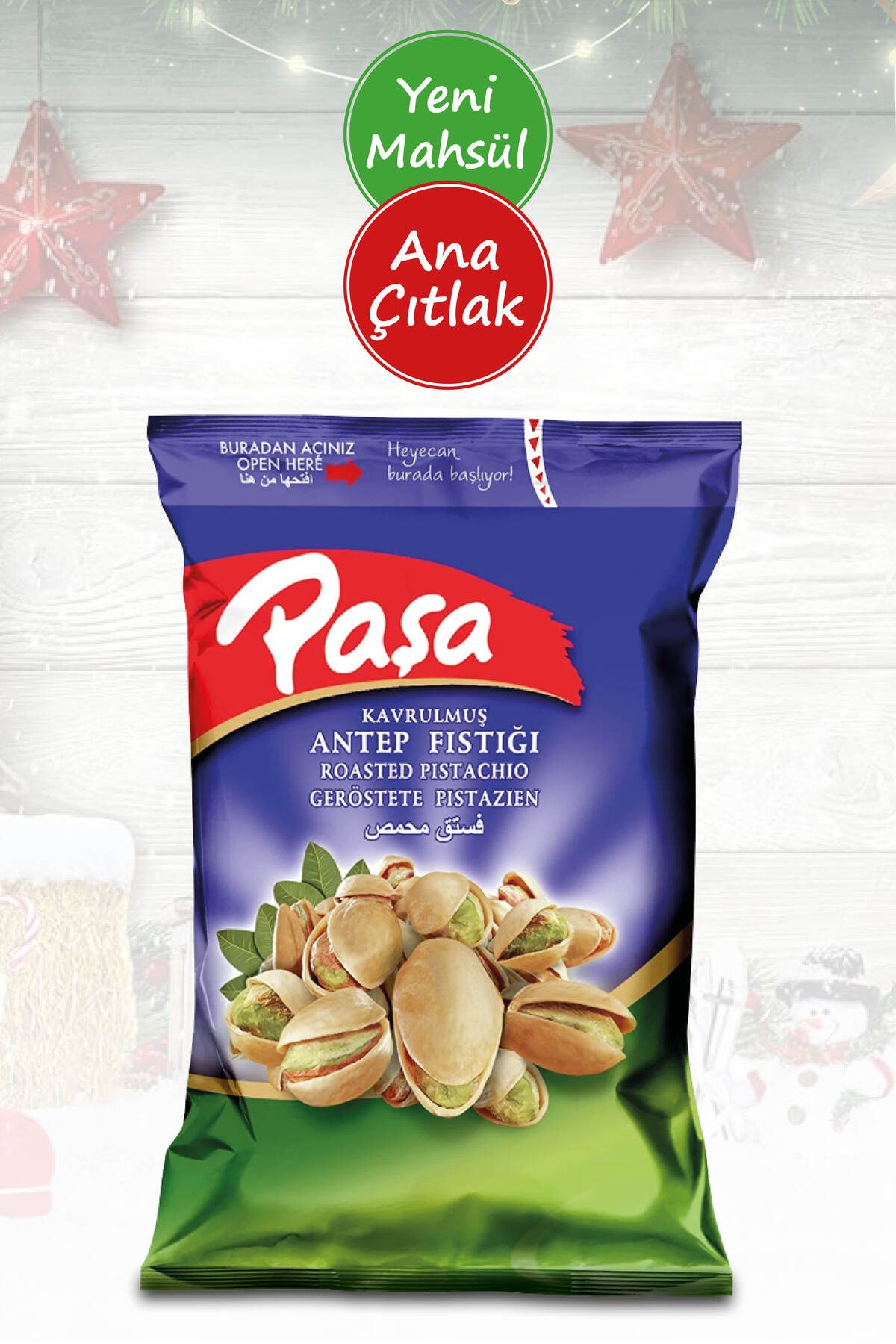 Paşa Kuruyemiş Antep Fıstığı 150 Gr. (NATUREL 1. KALİTE)