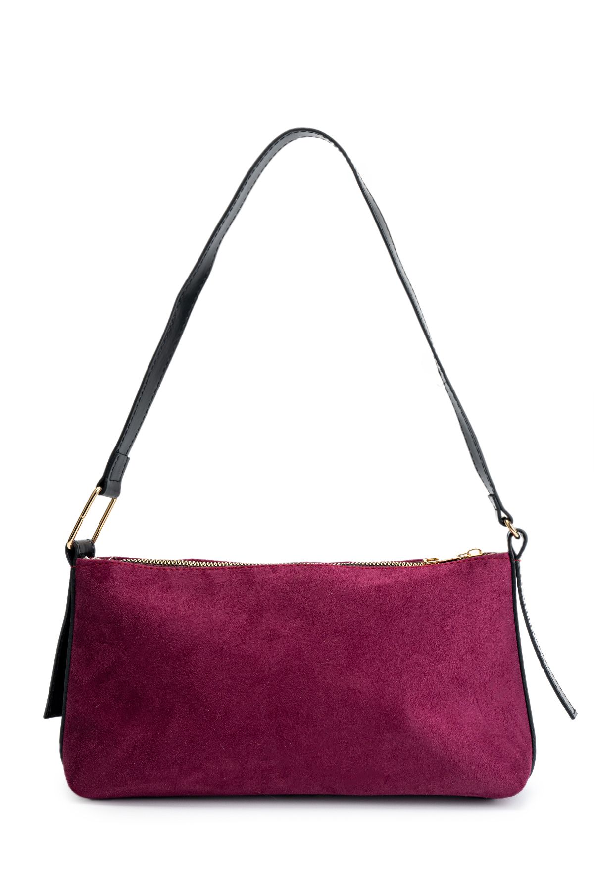 minebag-Burgundy Suede Women's Arm Bag - Julia 1