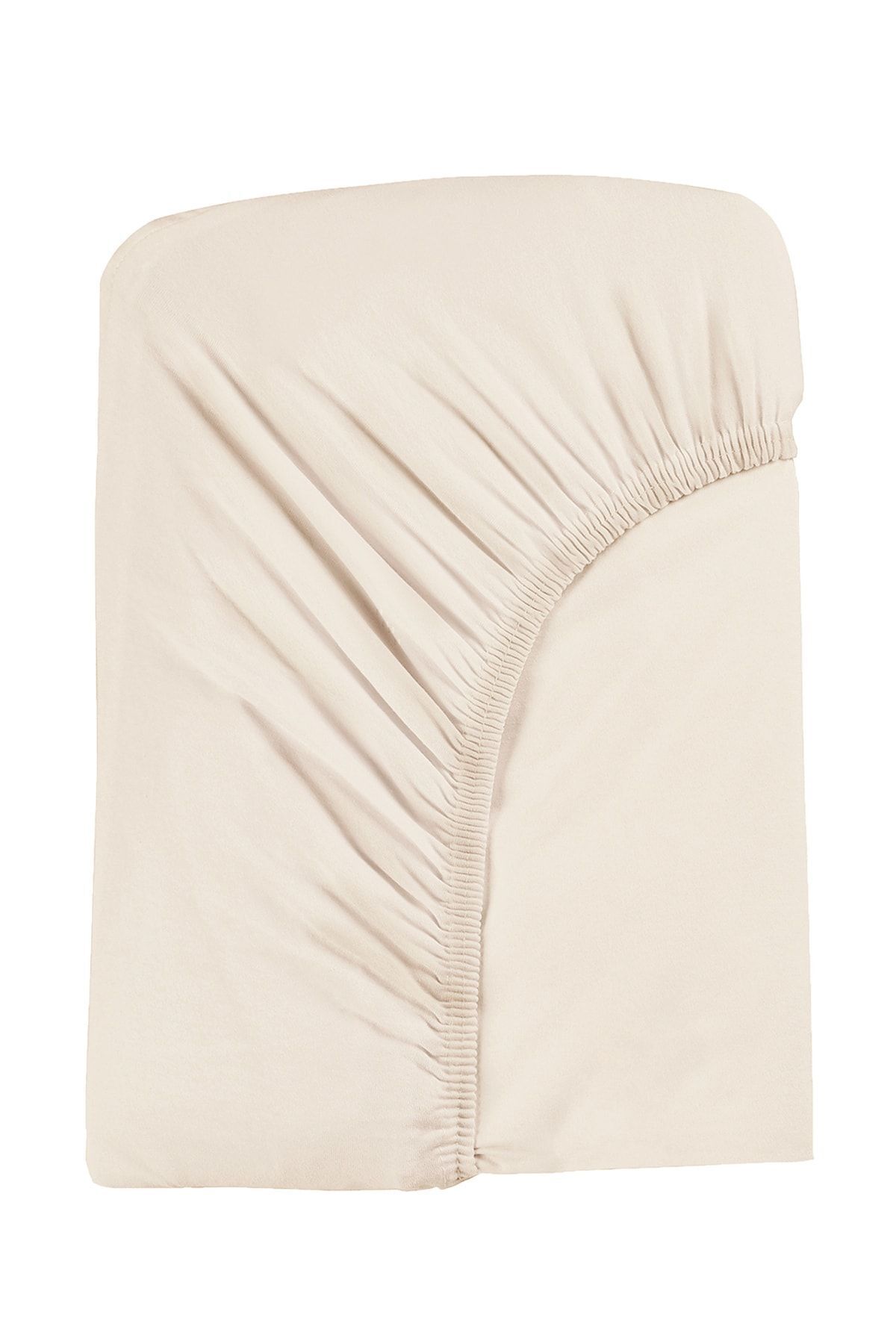 tinylamb Bej Organik Pamuk Penye Bebek Çarşaf 80x180cm |%100 Organik Bebek Çarşafı fotoğrafı 2 (önizleme)