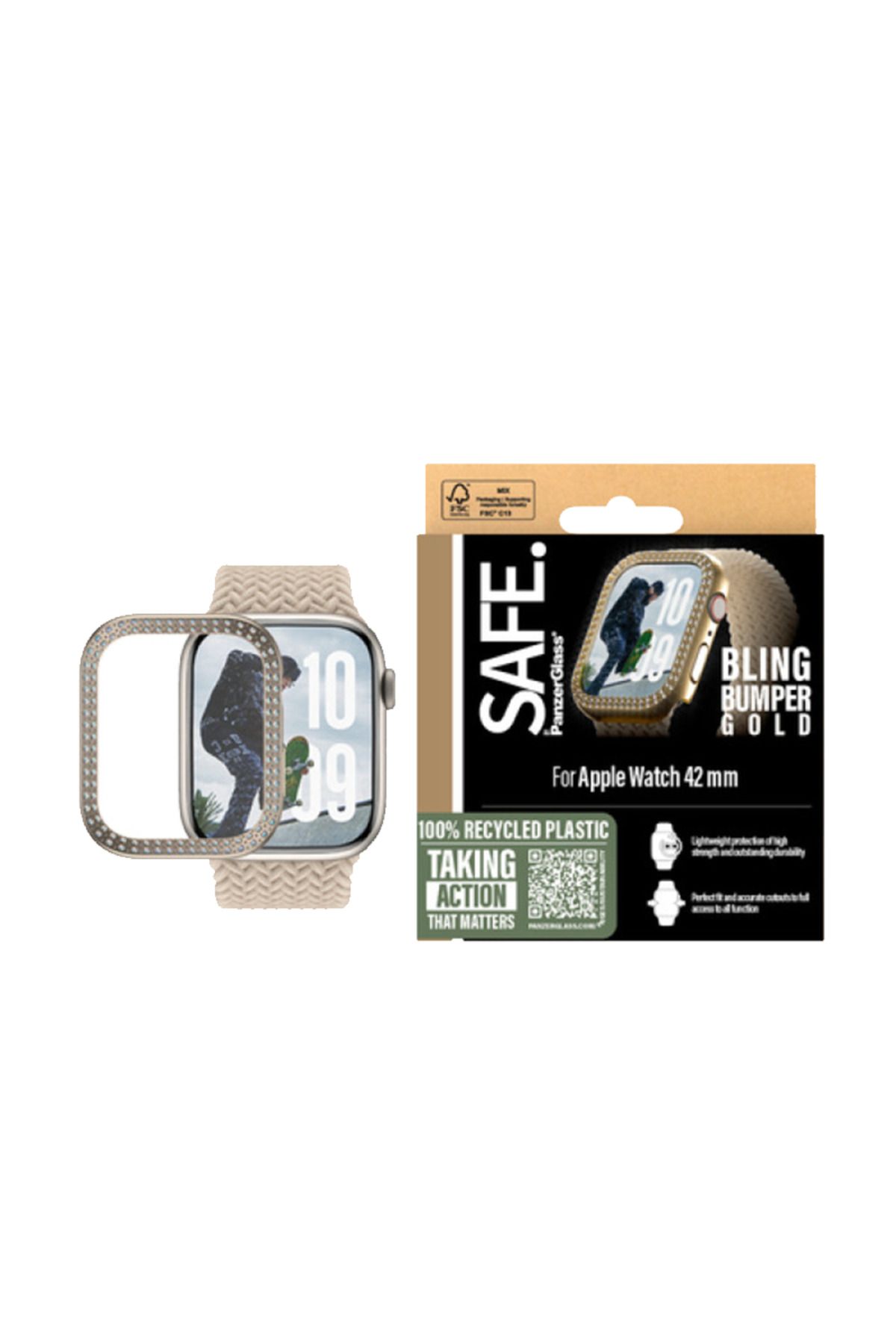 PanzerGlass-SAFE Bling Bumper Apple Watch Series 10 42mm - Gold 1