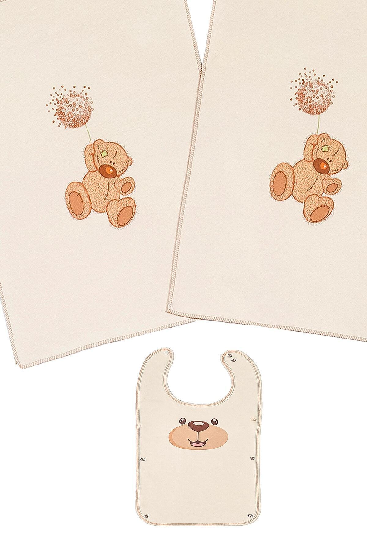 tinylamb Fluffy Bear 8 Parça Bebek Beslenme Seti 2 Yaşa Kadar Uygun Müslin Beslenme Takımı fotoğrafı 3 (önizleme)