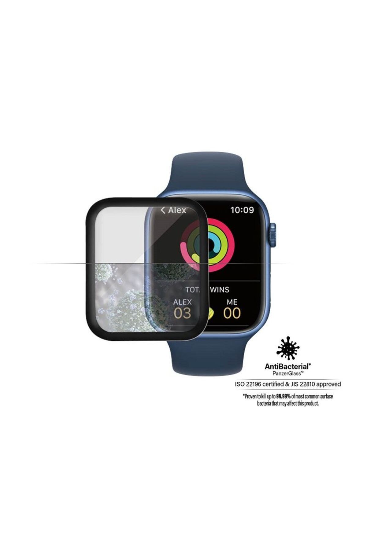 PanzerGlass-Apple Watch Series 7 45mm Glass Super + ( Full Adhesive ) - Black 1