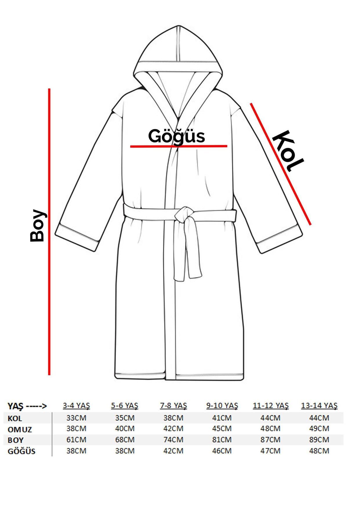 VAROL-M.Craft Children's Bathrobe - Bamboo Embroidered 3