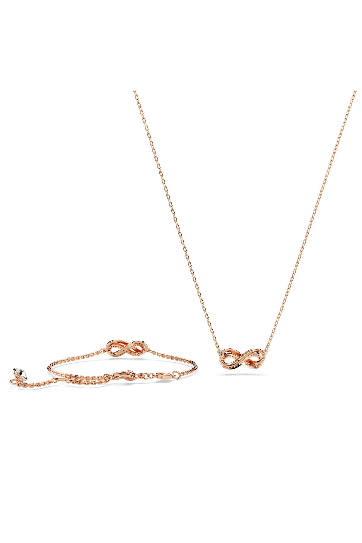 Swarovski-Hyperbola Roségoudkleurige Ketting ve Kol Bandı Hediye Seti 5682483 3
