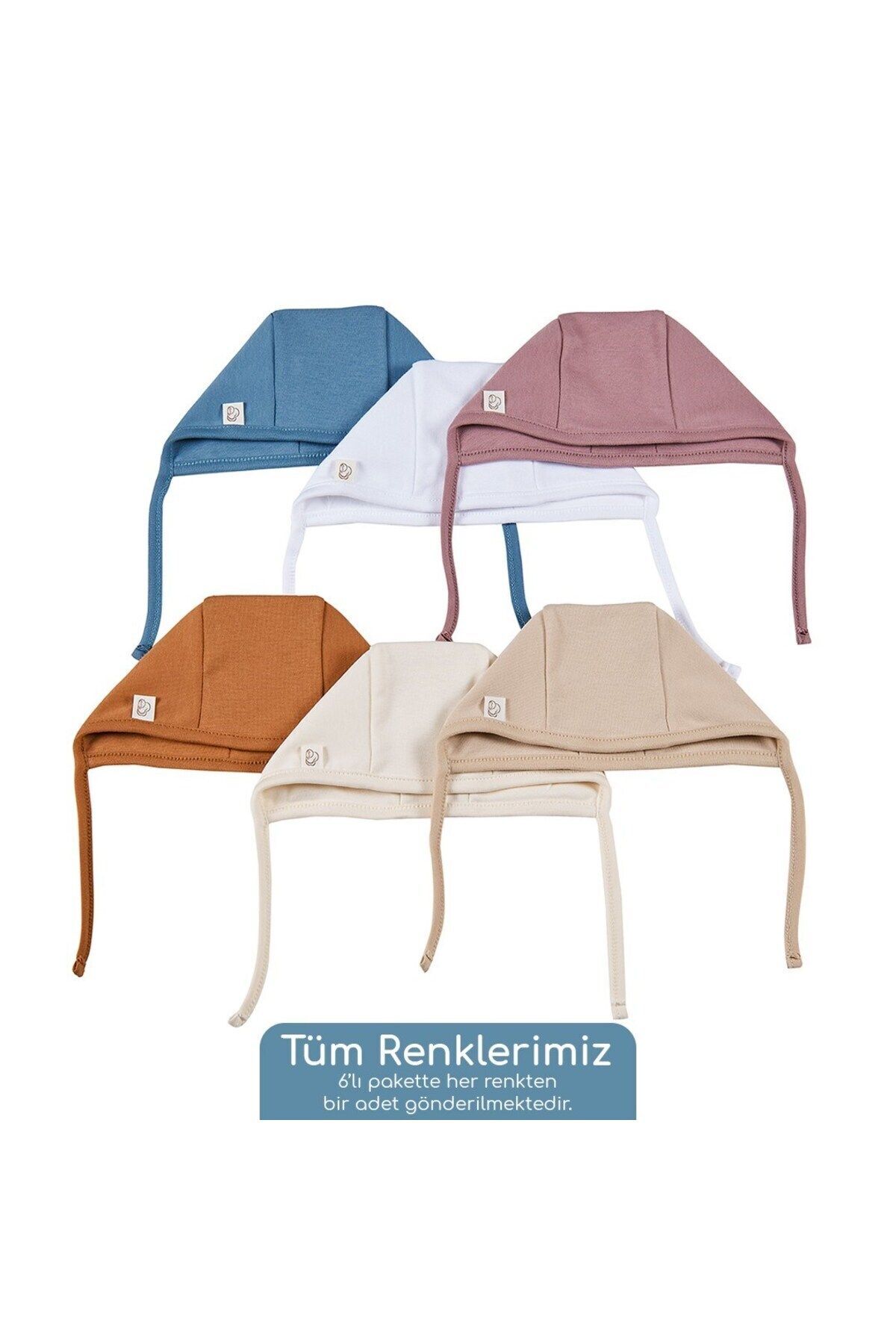 tinylamb Gleno Bebek Şapkası Krem Renk 2 Adet %100 Pamuk Bebek Beresi fotoğrafı 3 (önizleme)