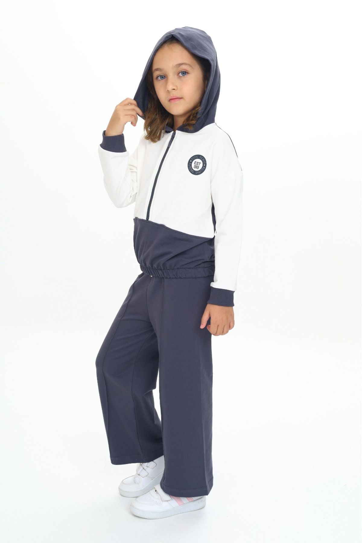 Toontoy-Girl's Hooded Tracksuit Set 5