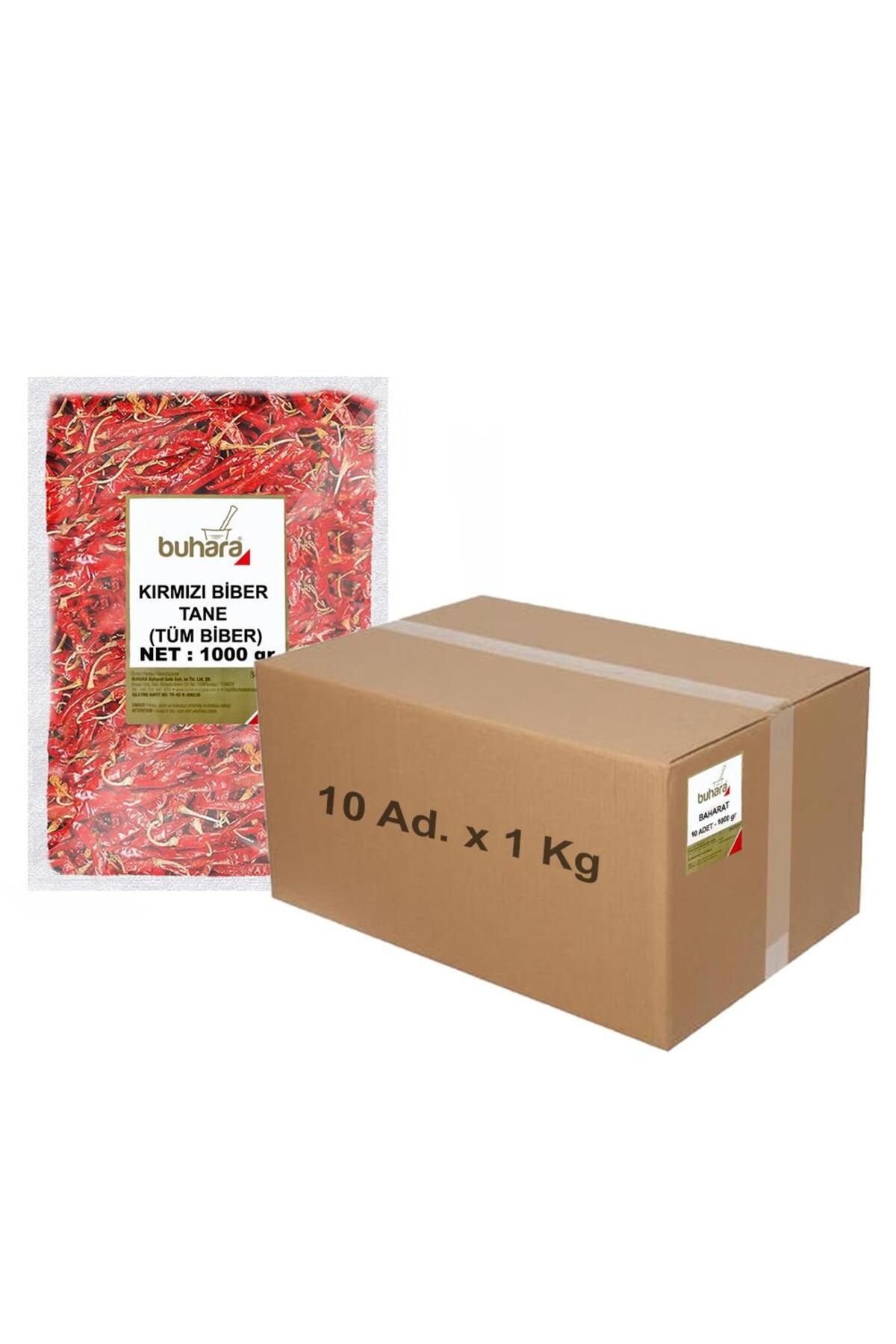 Buhara TOPTAN KIRMIZI BİBER TANE (TÜM BİBER) 1 KG x 10 Ad - 10 KG