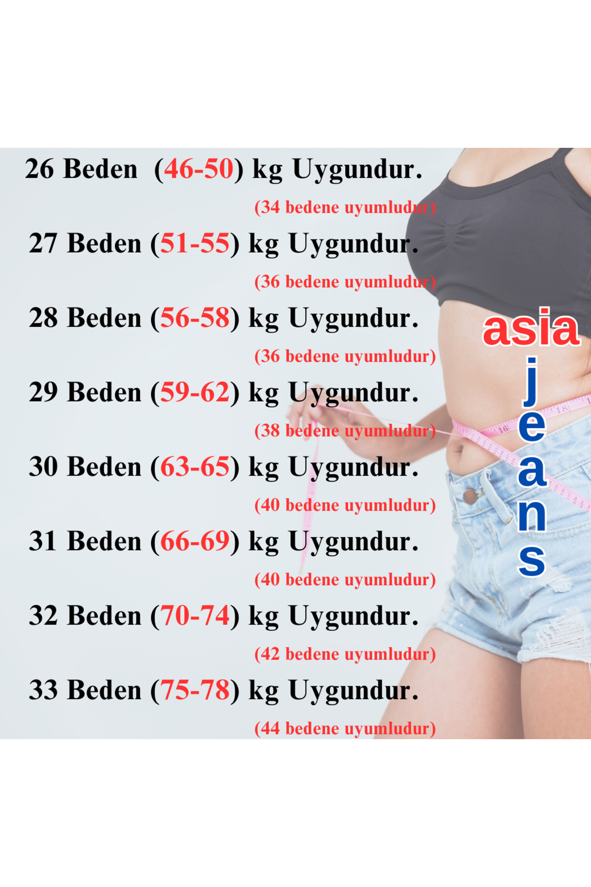 Asia  ASİA KAR YIKAMA YÜKSEK BEL İSPANYOL JEAN - Görsel 5