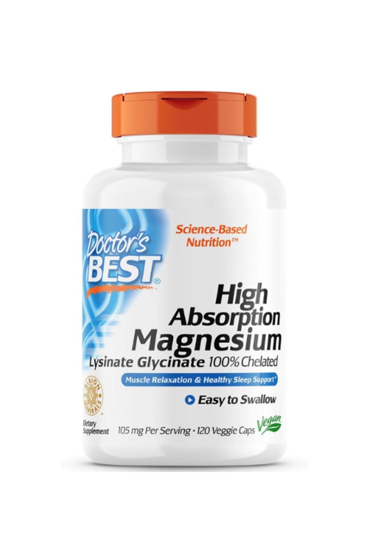 Doctor's Best , High Absorption Magnesiumm 100 mg 120 Tablets vr748