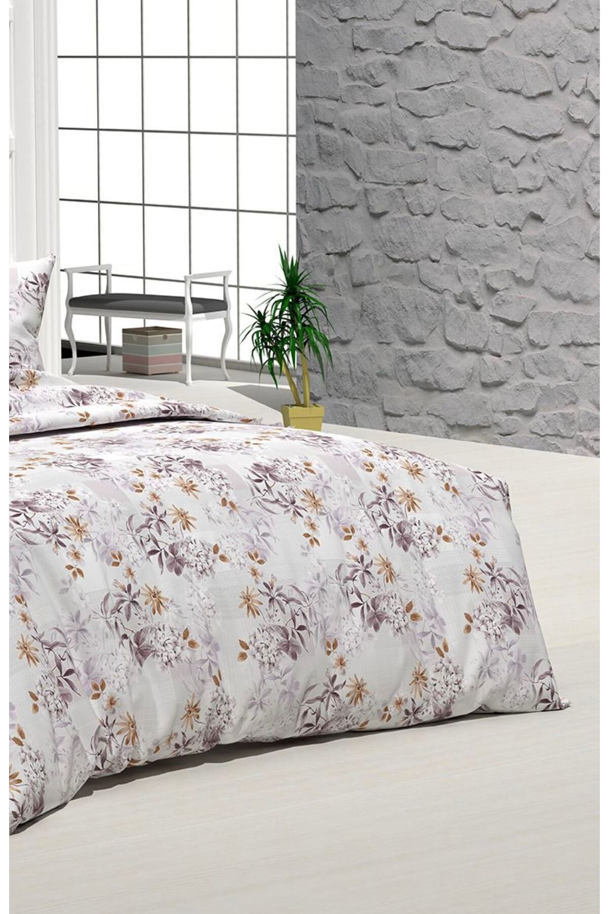 SENLİFE-Cotton King Size Duvet Cover Set - Elastic 3