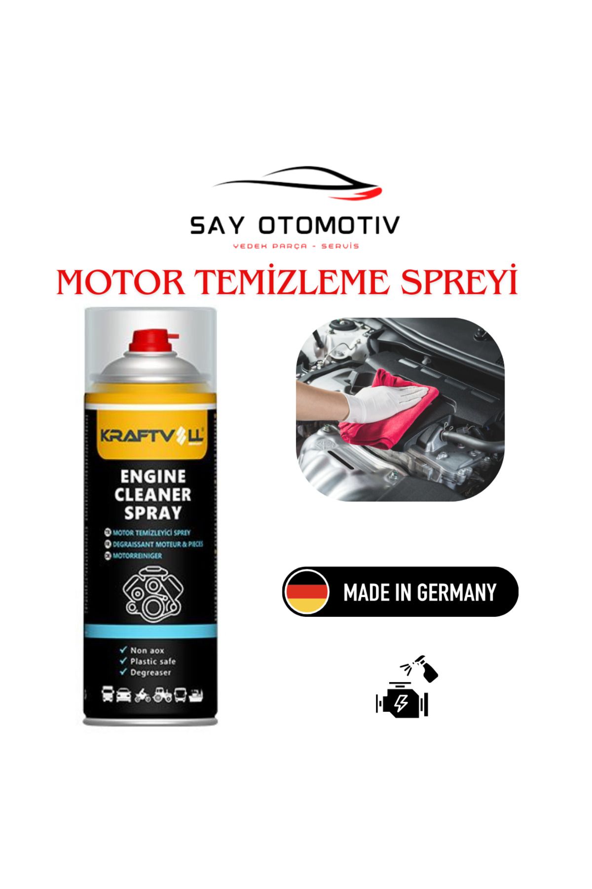 Kraftvoll MOTOR TEMİZLEME SPREYİ 500ML