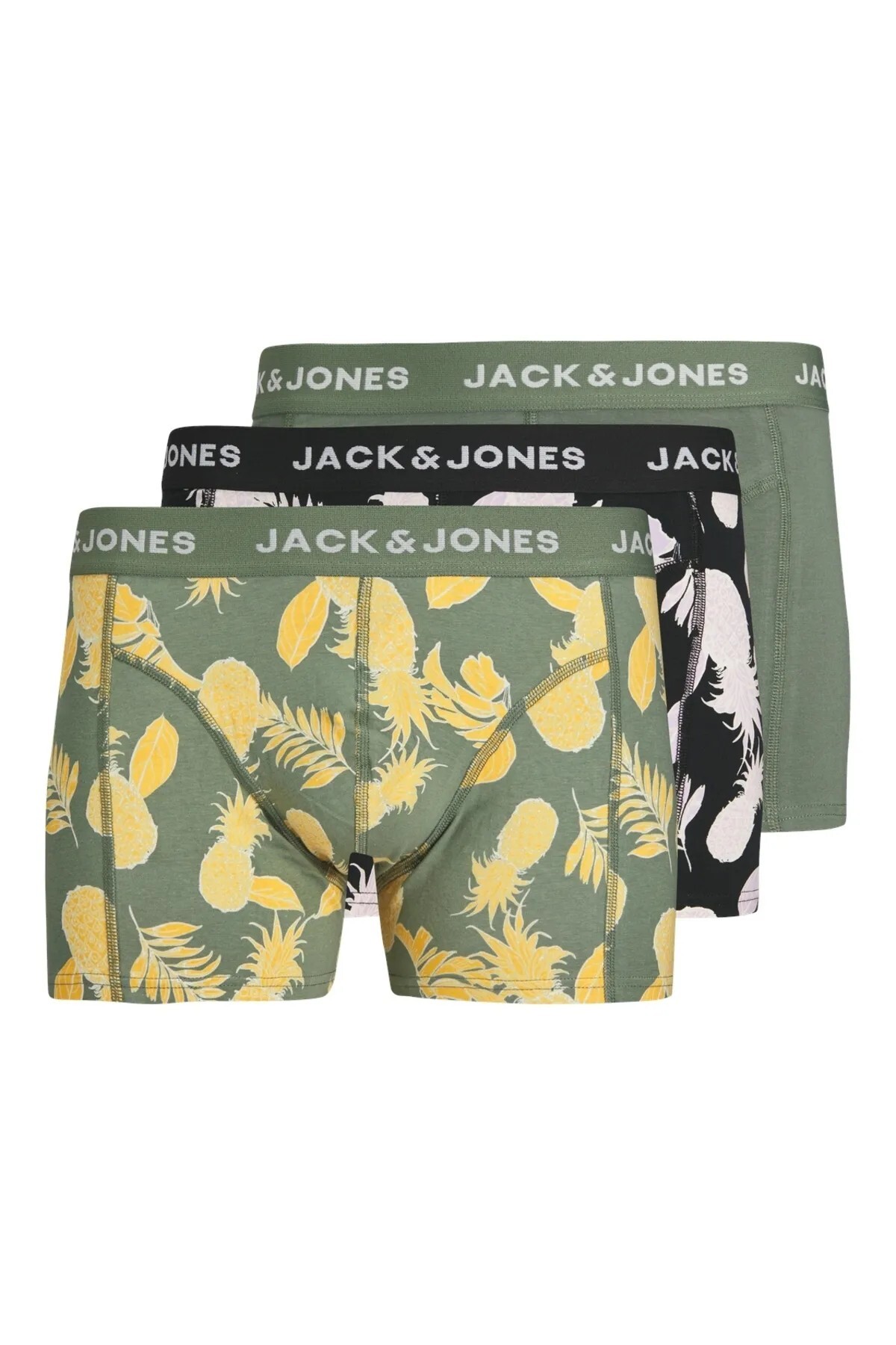 جک اند جونز شلوار مردانه جک جونز مدل Jacdan Trunks بسته 3 عددی - مشکی - سایز 12256550-02