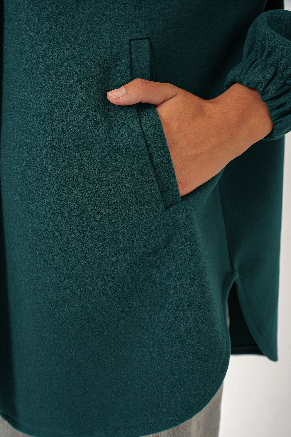 Bigdart-0674 Modell Y.Oversize-Hemd mit Smaragdtaschen 5