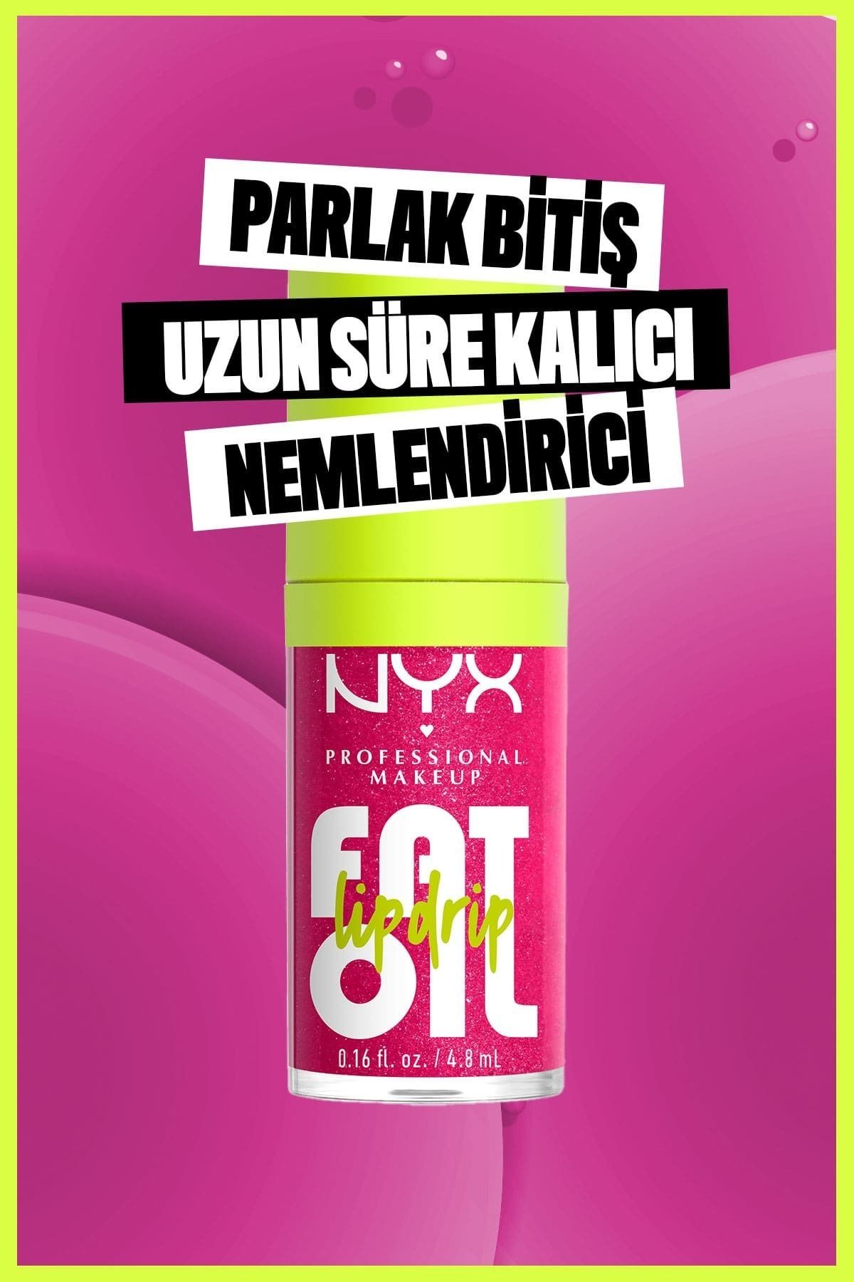 NYX Professional Makeup Fat Oil Lip Drip Parlatıcı Dudak Yağı - Supermodel-5